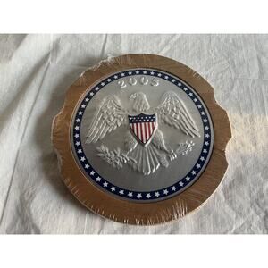 Longaberger 2005 Inaugural Basket Lid Only Eagle USA 7-1/4 51081 NEW Sealed L-1
